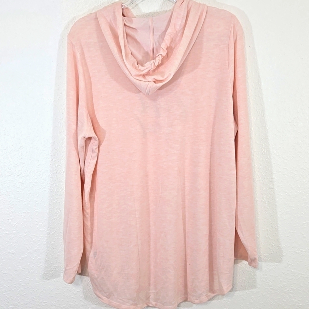 Torrid Kind Soul Light Pink Comfy Soft Lightweight Hooded Top, size 2 - Picture 4 of 5
